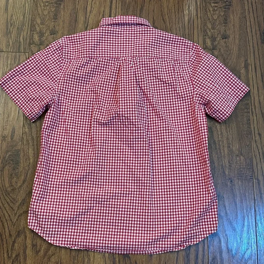 Ralph Lauren Red Casual Button Down Shirt Gingham Check